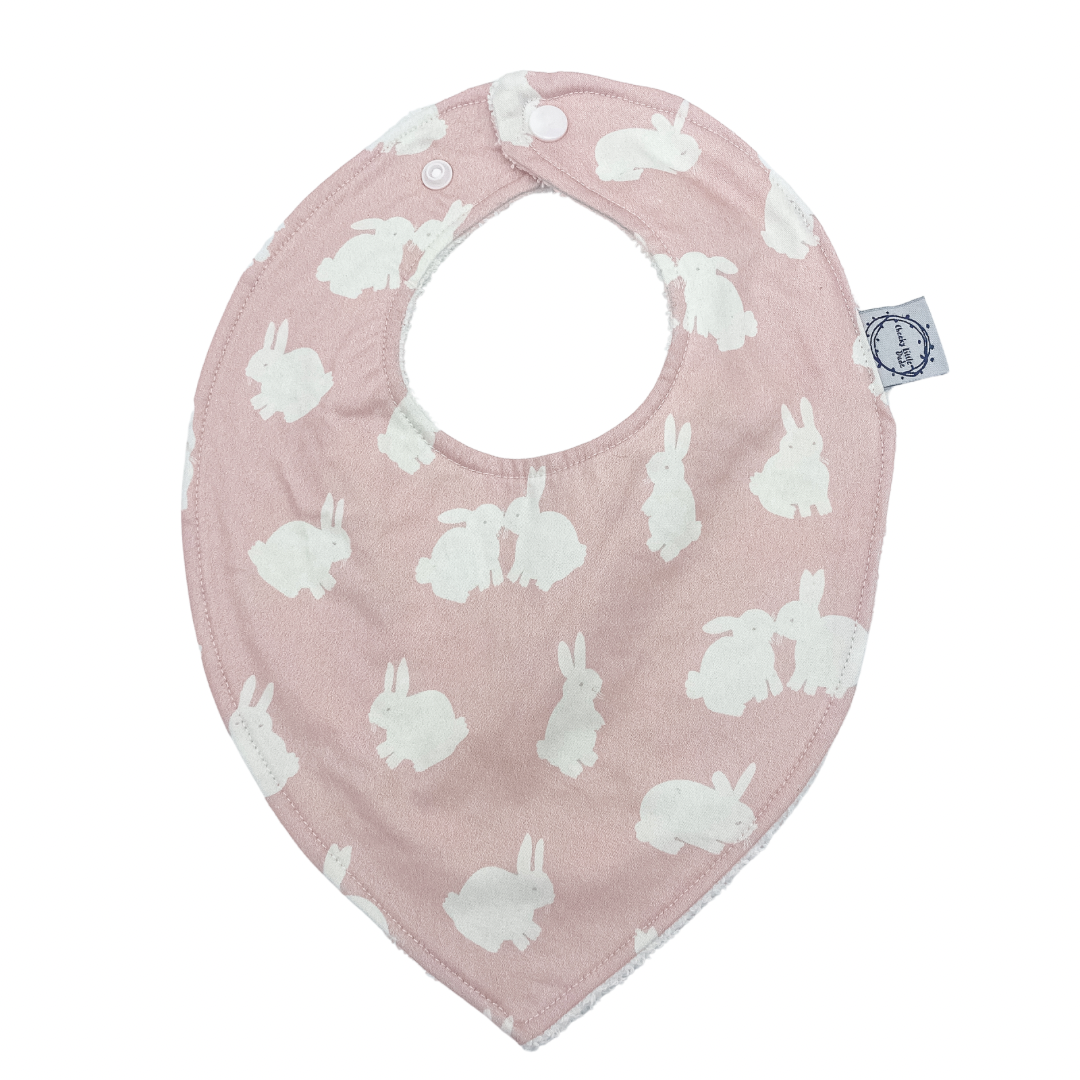 Pink Bunny Dribble Bib