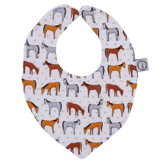 Horses Dribble Bib