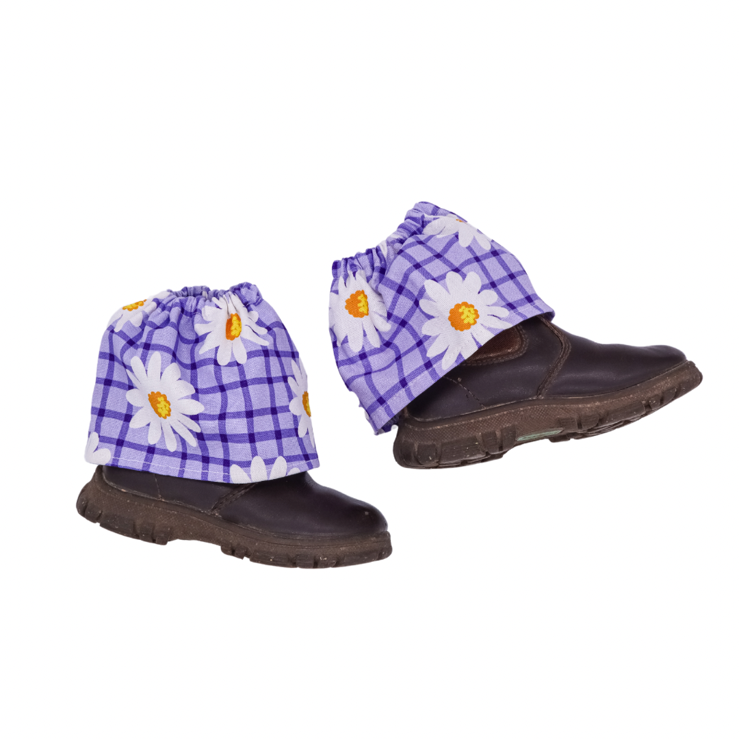 Daisy Chain Purple Sock Muffs