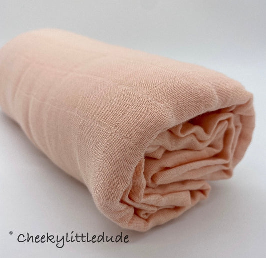 Baby Pink Bamboo Muslin Wraps