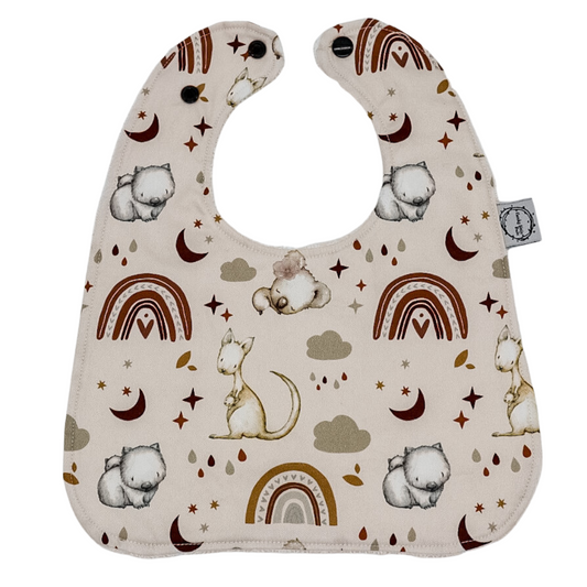 Rainbow Kangaroo Standard Bib