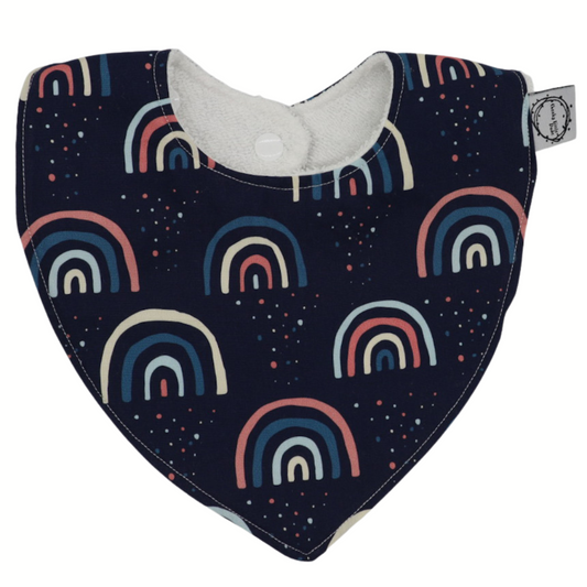 Navy Rainbow Dribble Bib