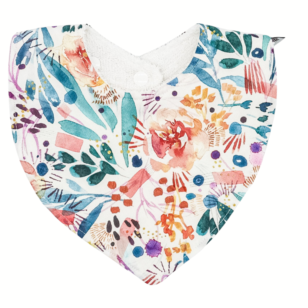 Watercolor Floral Dribble Bib